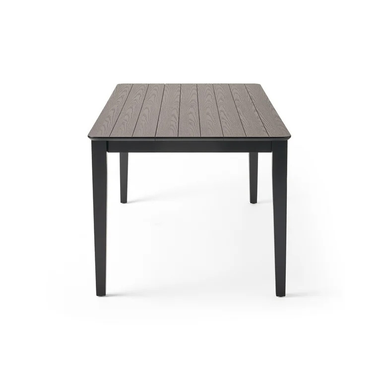 GDF Studio Duluth Rustic Wooden Rectangular Dining Table, Black - Walmart.com | Walmart (US)