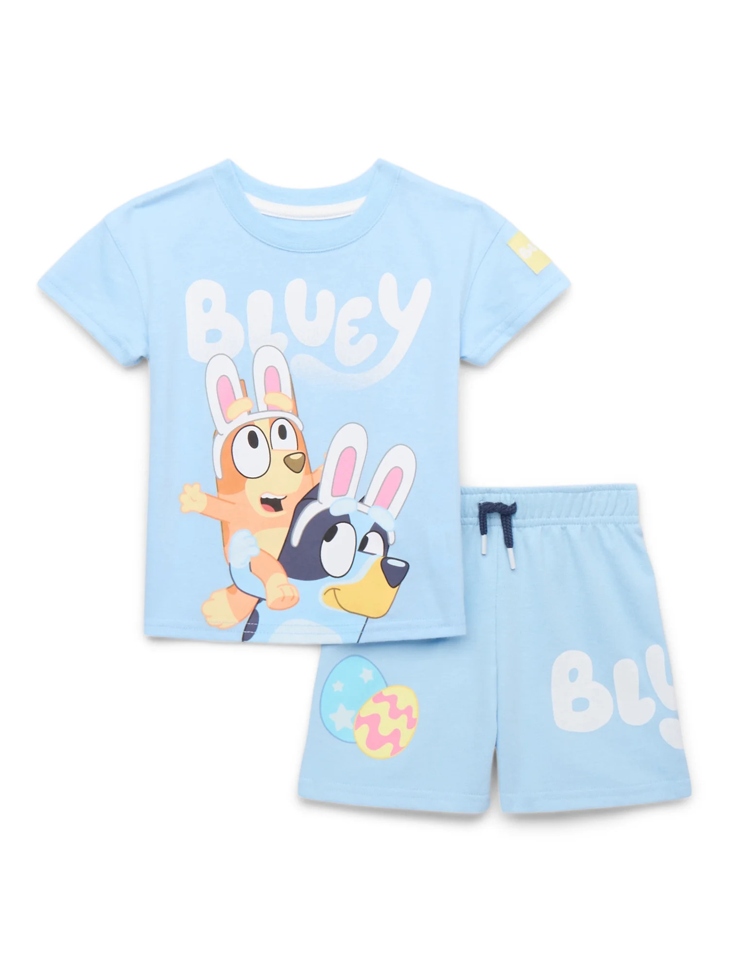 Bluey Toddler Easter Graphic Print Tee and Shorts Set, 2-Piece, Sizes 12 Months-5T | Walmart (US)