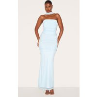 Blue Scarf Detail Ruched Maxi Dress | PrettyLittleThing US