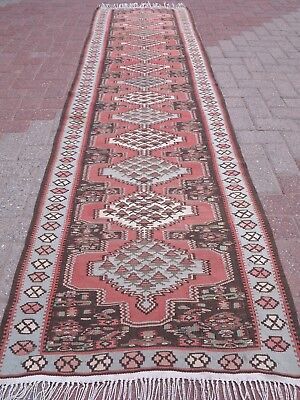Details about   Vintage Turkish Kilim Runner Rug,Hallway Rug,Carpet Runner 30,7"x112,9" Corridor | eBay US