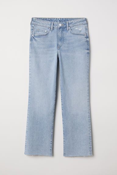 H & M - Straight High Ankle Jeans - Blue | H&M (US + CA)