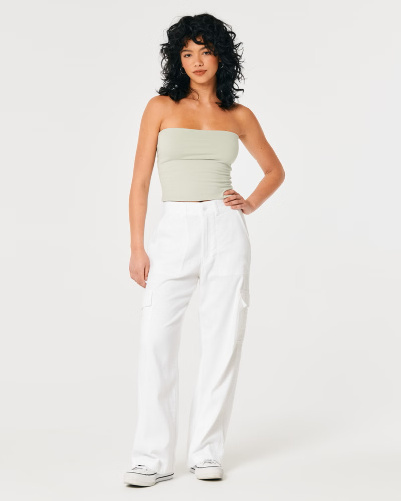 Ultra High-Rise Drapey Cargo Pants | Hollister (US)