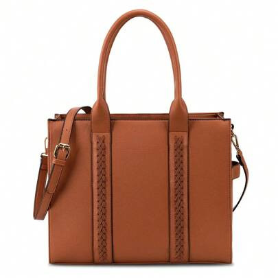 Large Tote Bag For Women Shoulder Purse With Strap Vintage Top-Handle Handbags | SHEIN