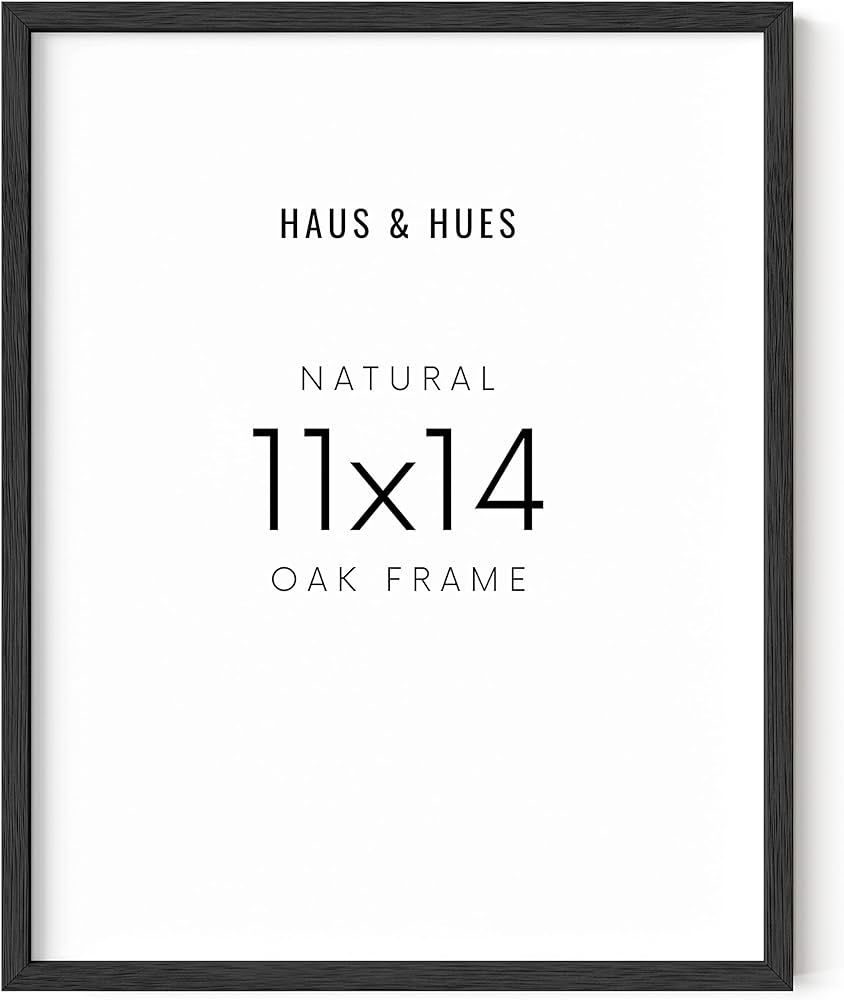 HAUS AND HUES 11x14 Black Frame – 11x14 Black Picture Frame That Comes Ready-to-Hang, Black 11x... | Amazon (US)