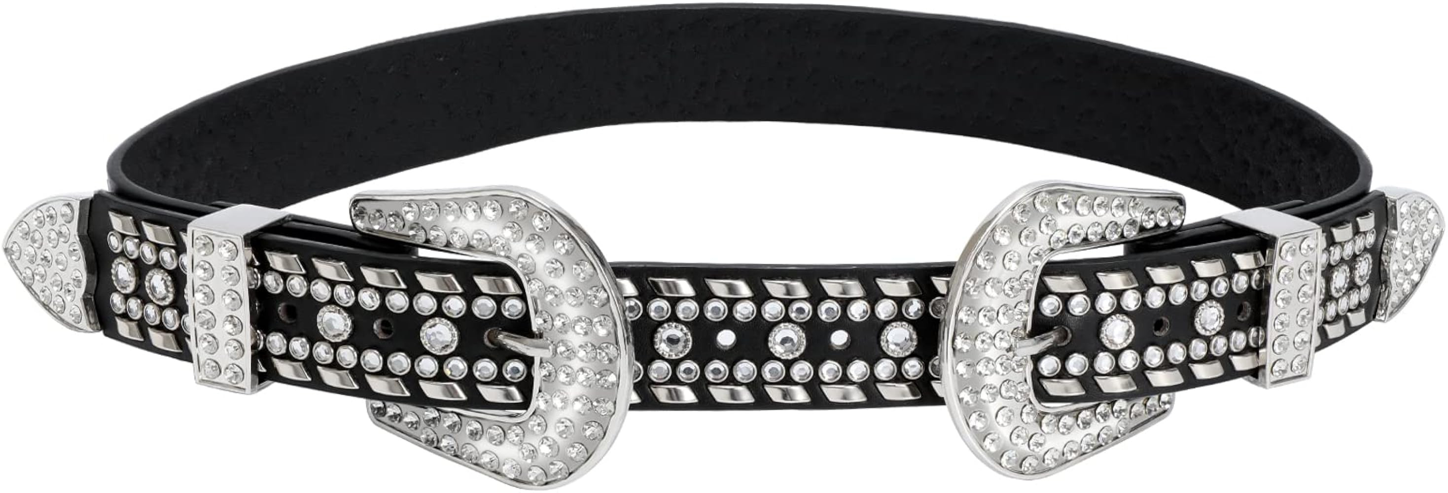 JASGOOD Women Leather Belts Ladies Vintage Western Design Black Waist Belt for Pants Dresses | Amazon (US)