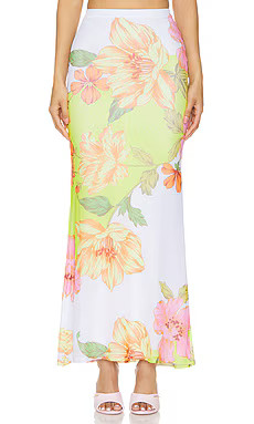 AFRM Cara Skirt in Color Block Floral from Revolve.com | Revolve Clothing (Global)