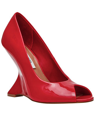 Women's Palmetto High Peep Sculpted Wedge Pumps | Macy's