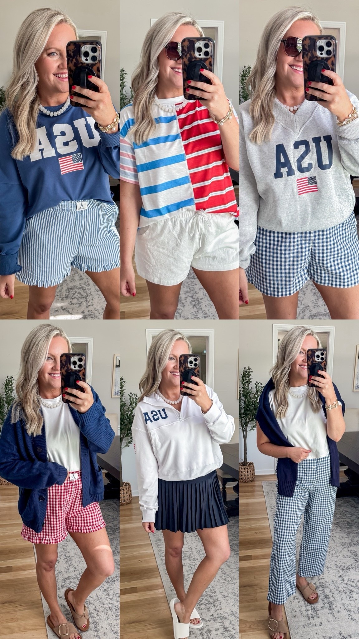 Memorial Day weekend outfit ideas but make them cute, comfy, and actually wearable 🇺🇸 From easy lounge looks to patriotic outfits you can wear all summer long, these are the pieces I’d pack for lake days, backyard BBQs, errands, and everything in between. Which look is your favorite?!

Memorial Day outfits, patriotic outfit ideas, red white and blue outfits, summer outfit inspo, casual mom outfits, comfy summer outfits, USA sweatshirt outfit, coastal summer style, cute vacation outfits, everyday casual fashion, weekend outfit ideas, summer style finds, lovelylifestyling

#LTKmomlife #LTKSeasonal