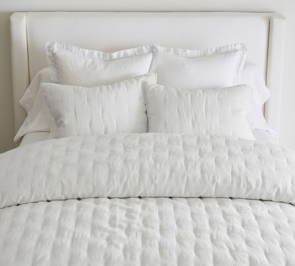Belgian Flax Linen Tufted Quilt | Pottery Barn (US)