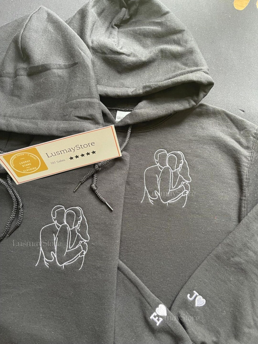 EMBROIDERED | Custom Portrait From photo, Outline Photo Sweatshirt, Tshirt,Custom Photo, Custom P... | Etsy (US)