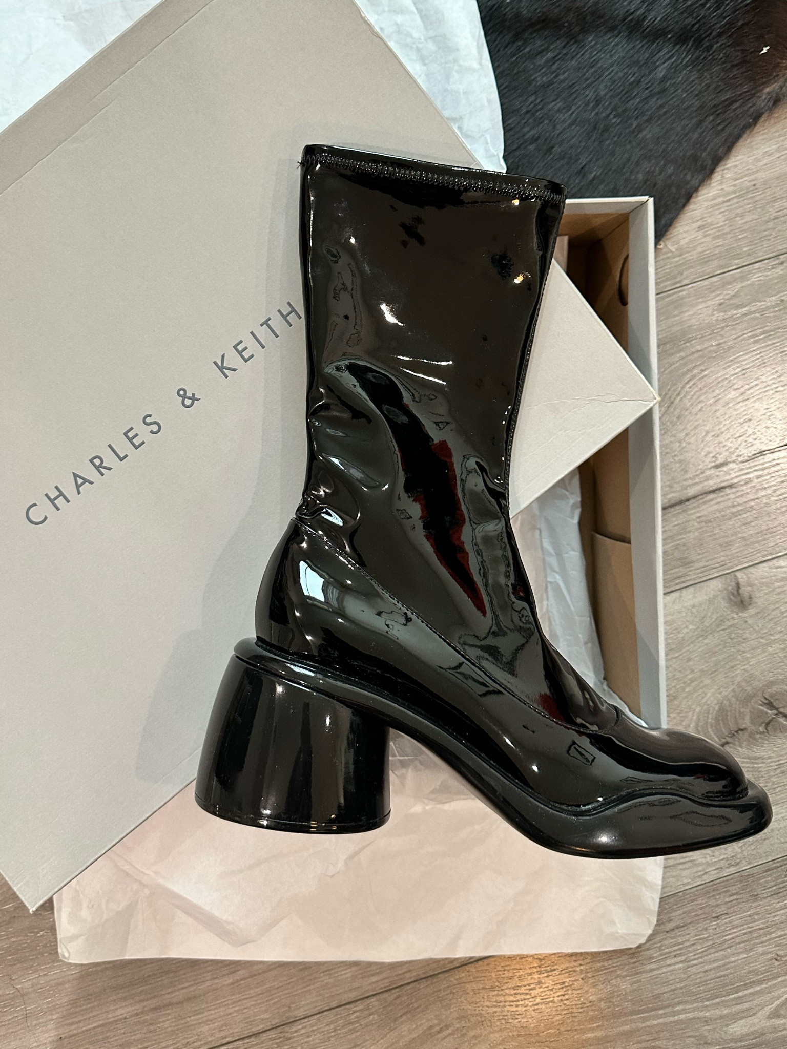 Red Lula Patent Chunky Heel Calf … curated on LTK