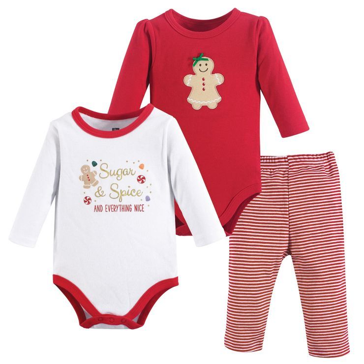 Hudson Baby Infant Girl Cotton Bodysuit and Pant Set, Sugar Spice | Target