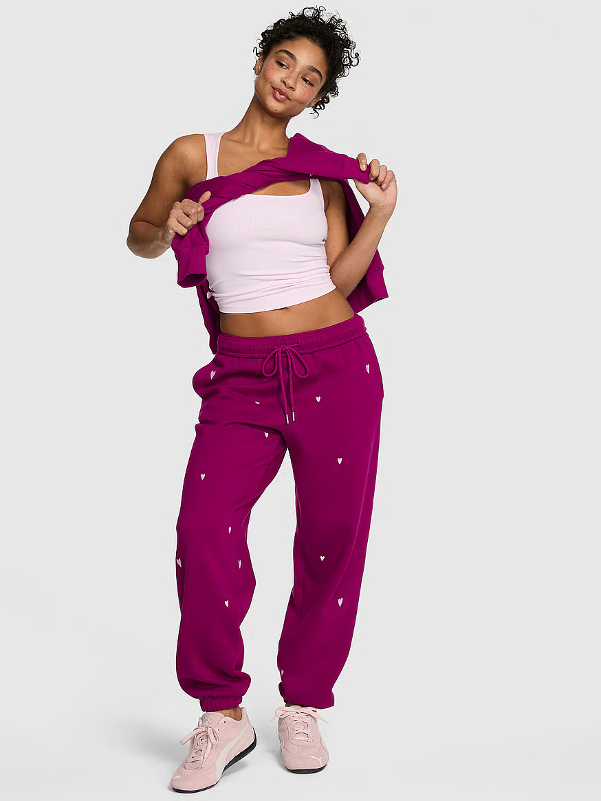 Buy Campus Fleece™ Sweatpants, Magenta Rose V-Day - Order Bottoms online - PINK US | Victoria's Secret (US / CA )