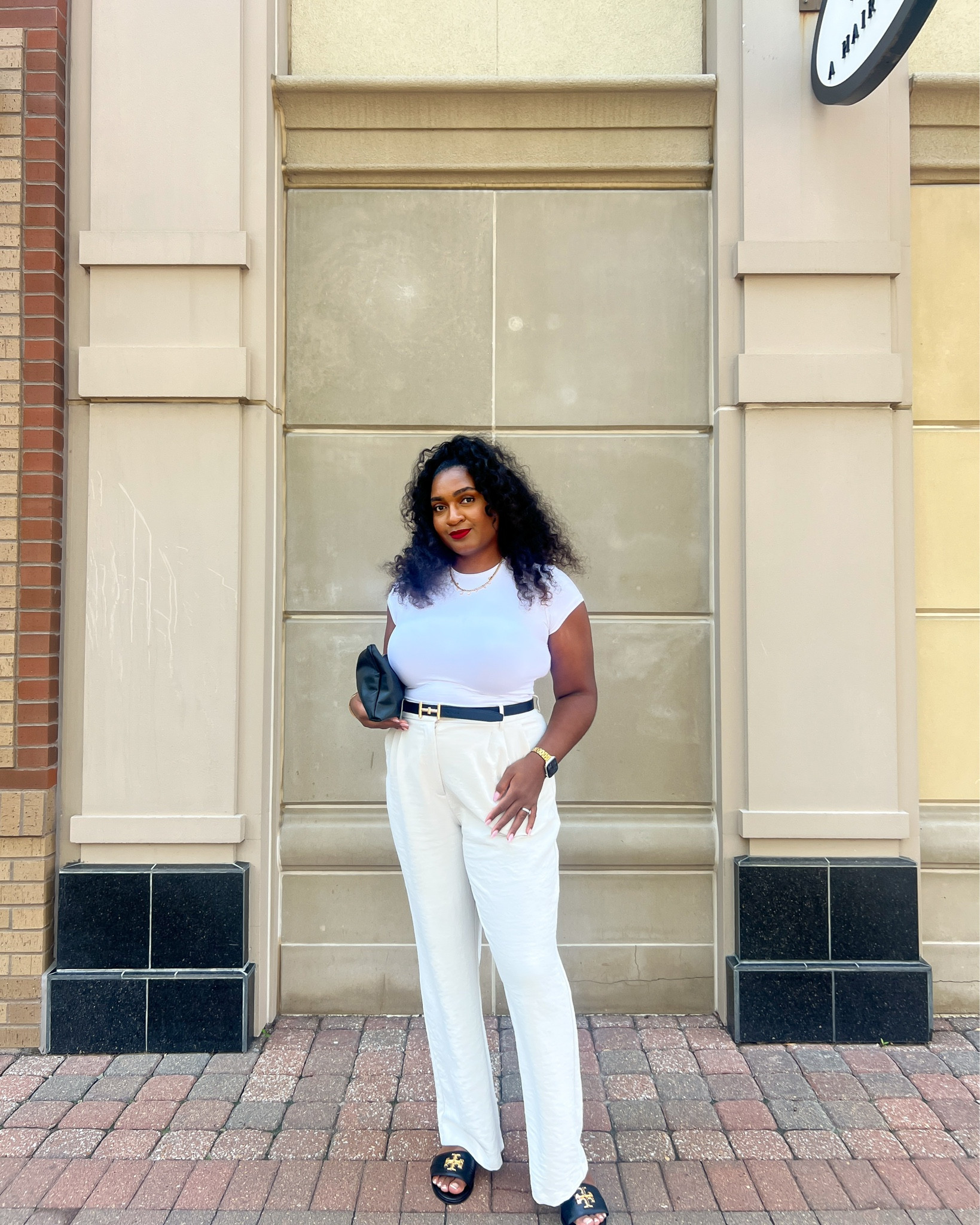 Classic summer look for the office with my new tory Burch sandals 

#LTKStyleTip #LTKMidsize #LTKSeasonal