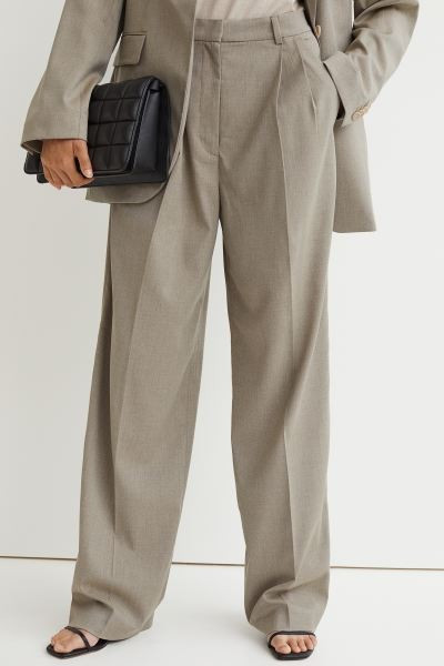 Wide-leg Creased Pants | H&M (US + CA)