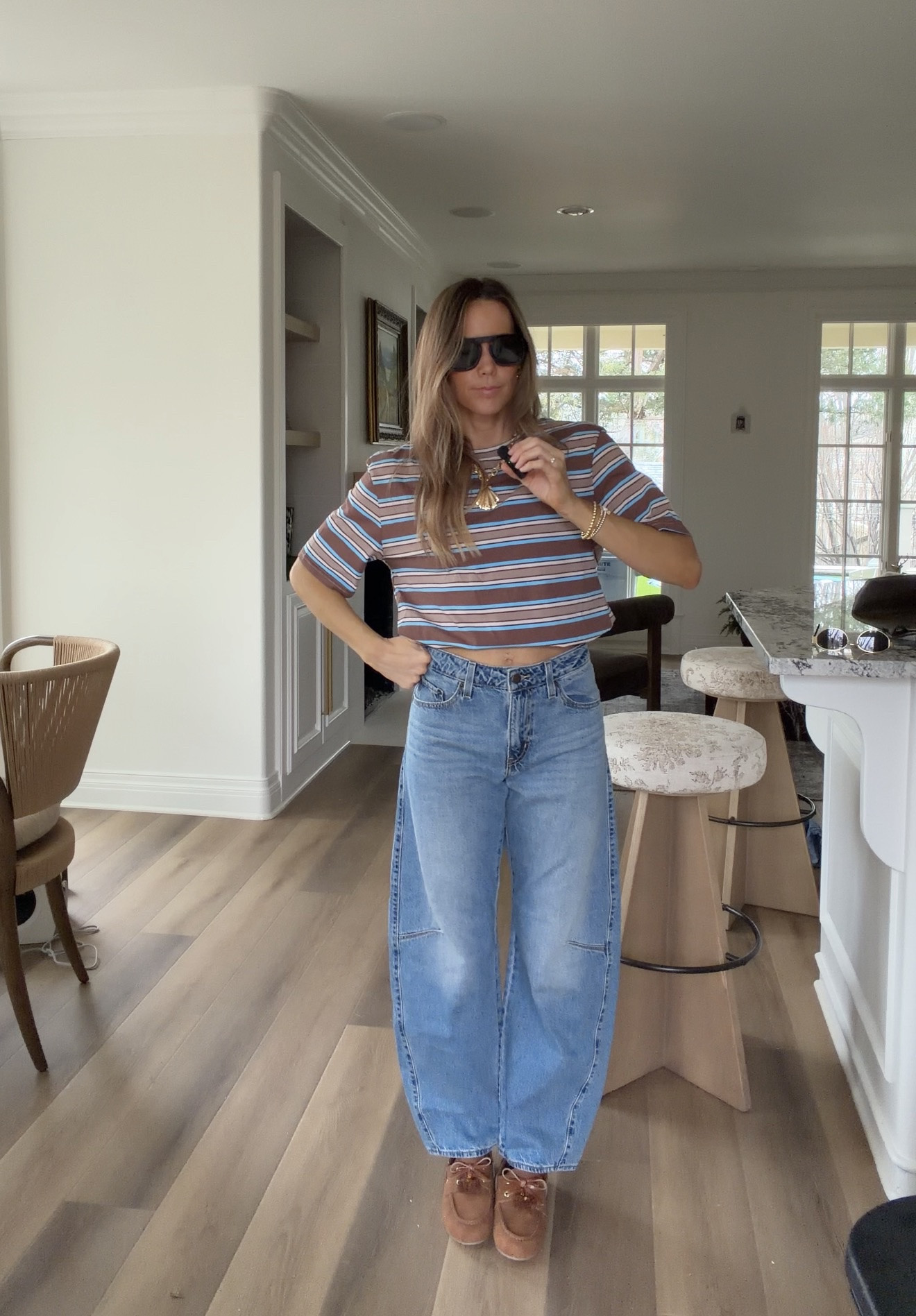 Stripes are everywhere right now and I absolutely love these colors together!!! 

#LTKootd #LTKmomlife #LTKgrwm