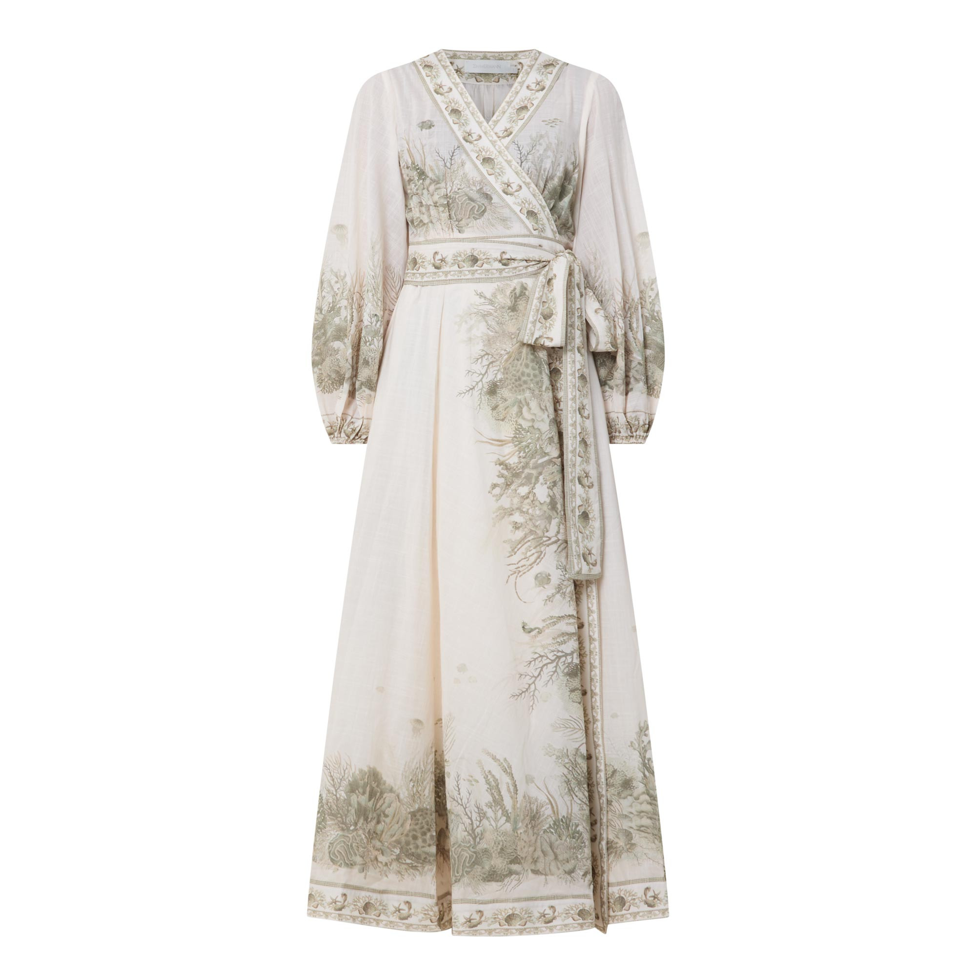 ZIMMERMANN Wanderlust Wrap Dress - Khaki | Brown Thomas (IE)
