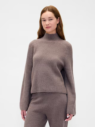 CashSoft Shaker-Stitch Turtleneck Sweater | Gap (US)