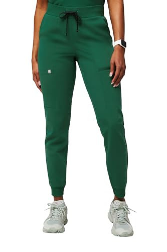 Fabletics Women's Active Scrub Jogger - MotionTech, 4-Way Stretch, Pocket-Packed, Lightweight, Semi-Slim Fit, XS/Tall 31 in | 31, Hunter Green | Amazon (US)