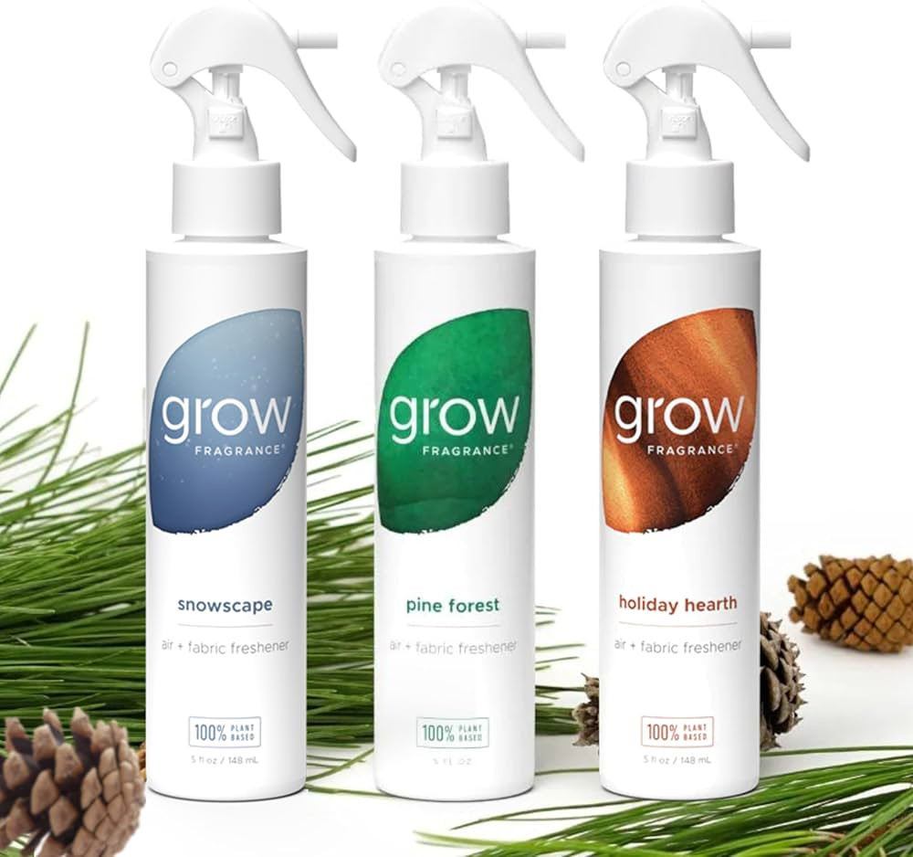 Grow Fragrance Certified Non Toxic, 100% Plant Based Fabric and Room Air Freshener Spray. Made wi... | Amazon (US)