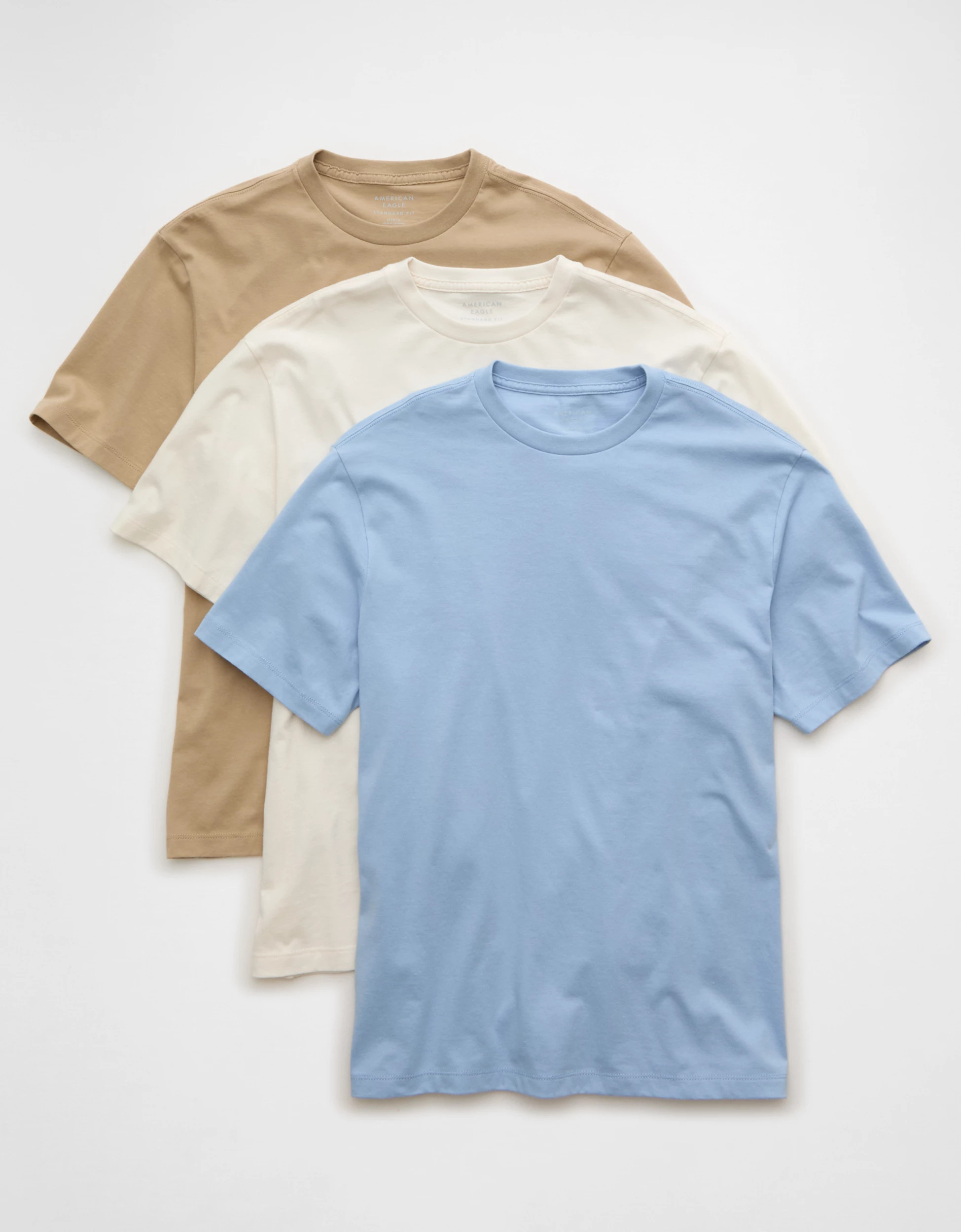 AE Standard Fit Lived-In T-Shirt 3-Pack | American Eagle Outfitters (US & CA)