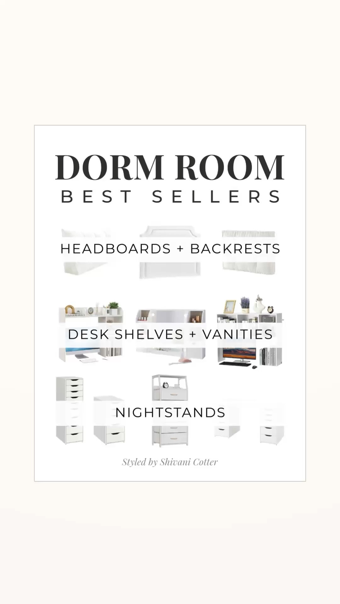 Dorm Room Essentials
Best selling headboards, nightstands, and desktop shelves

From no-nails headboards and dorm backrests to desk shelves, vanities, and space-saving nightstands, these best sellers help turn a basic dorm into a space that feels organized and put together.
Save this for move-in day.

#LTKHome