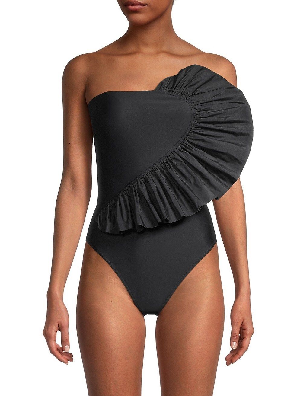 Sarita Ruffled Cutout One-Piece Swimsuit | Saks Fifth Avenue