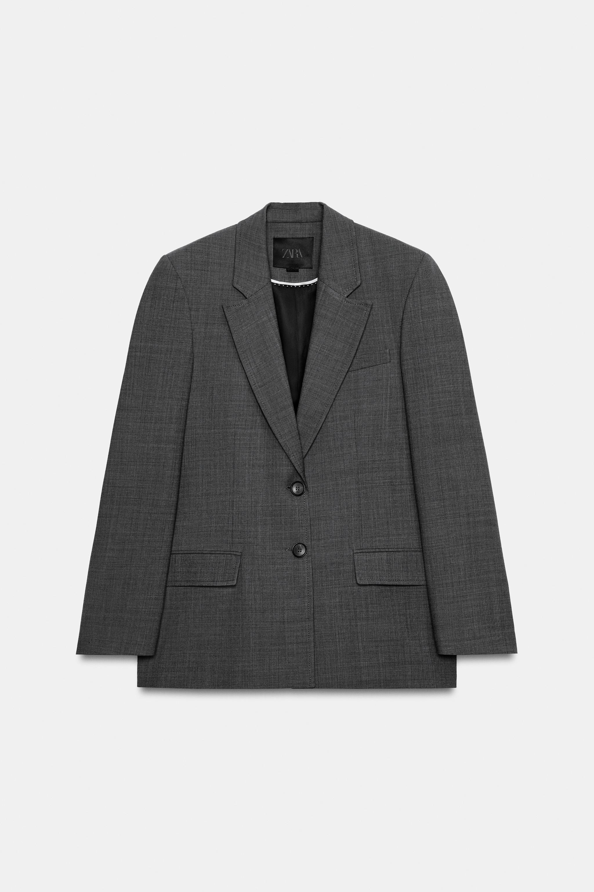 ZW COLLECTION WOOL BLEND STRAIGHT BLAZER | Zara UK