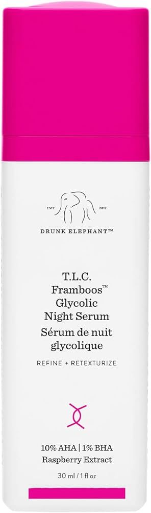 Drunk Elephant T.L.C. Framboos Glycolic Night Serum - Skin Care Brightening Night Serum. Repackag... | Amazon (US)