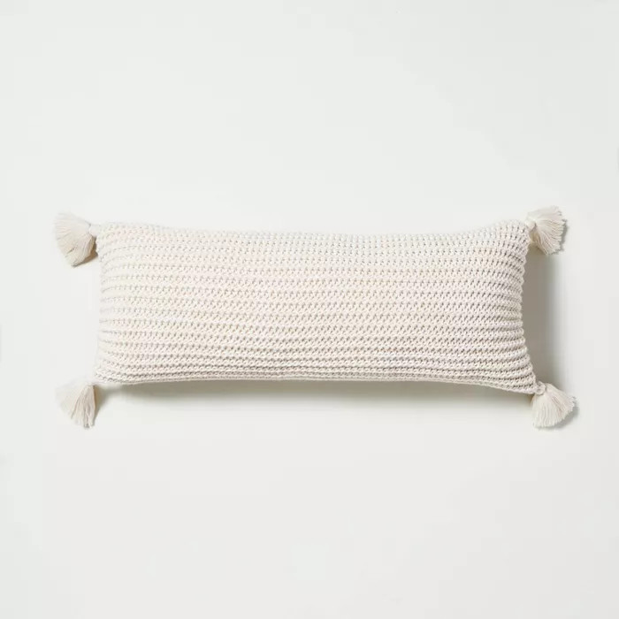 Chunky Knit Tassel Throw Pillow - Hearth & Hand™ with Magnolia | Target