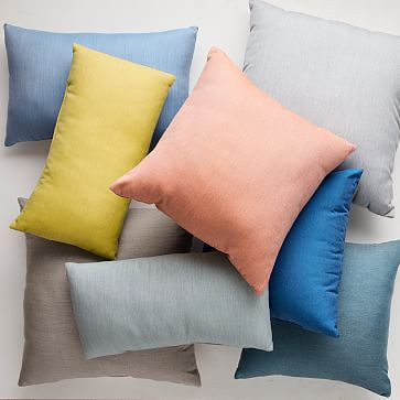 Sunbrella Solid Indoor/Outdoor Cast Pillows | West Elm (US)