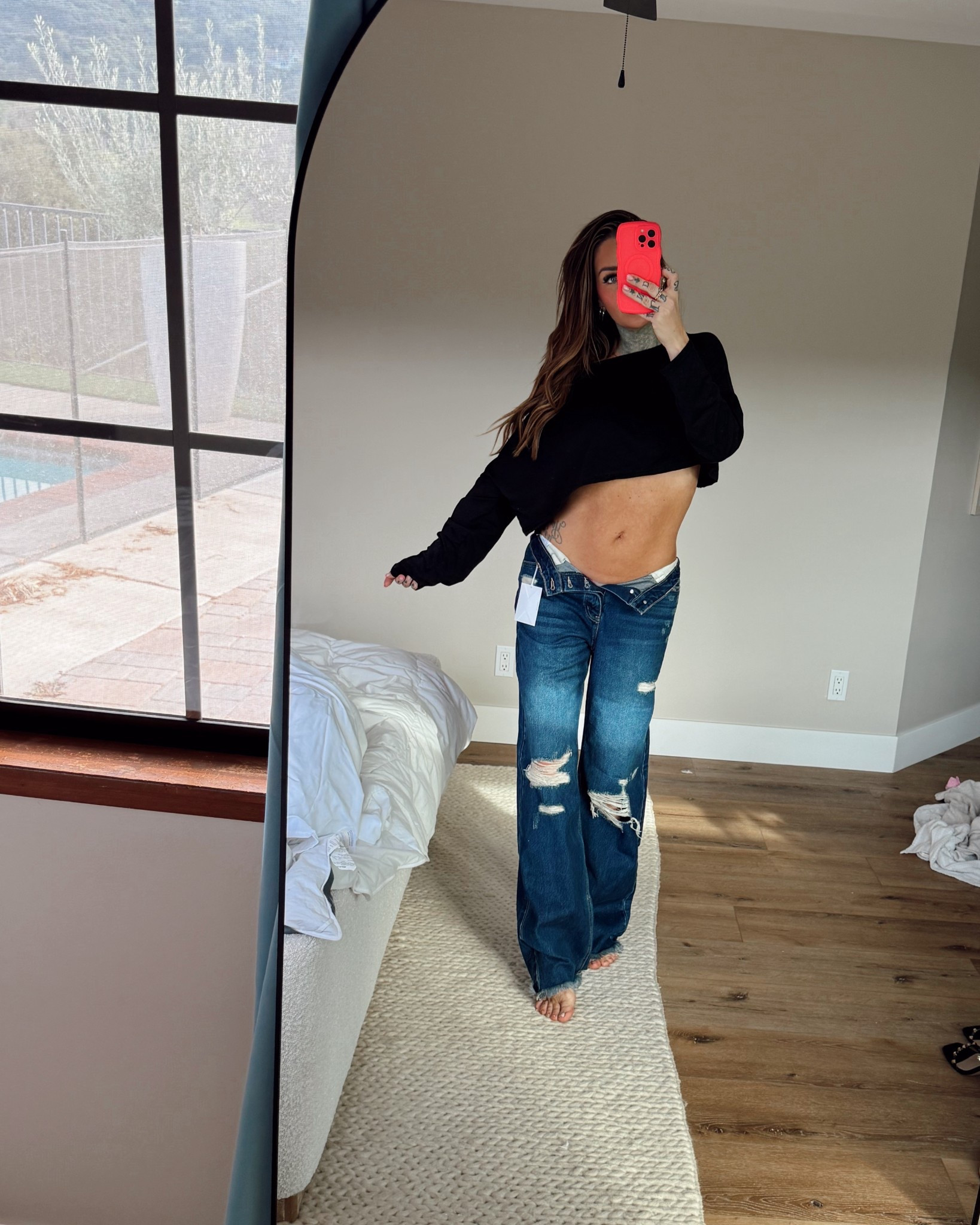 LOVE my Wild Oak Boutique pants!! These fit so well - all of them. Haul coming. I’m 5’9 and wearing a 28 
CODE KRISTENXLEANNE for a  ❤️

#jeans   

