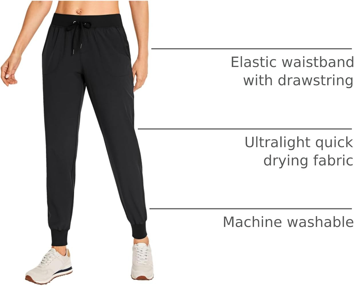 CRZ YOGA Women's Lightweight Workout Joggers 27.5" - Travel Casual Outdoor Running Athletic Track... | Amazon (US)