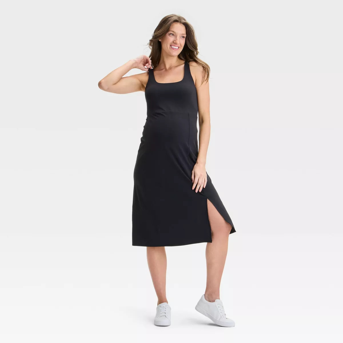 Slit Active Midi Maternity Dress - Isabel Maternity by Ingrid & Isabel™ Black XL | Target