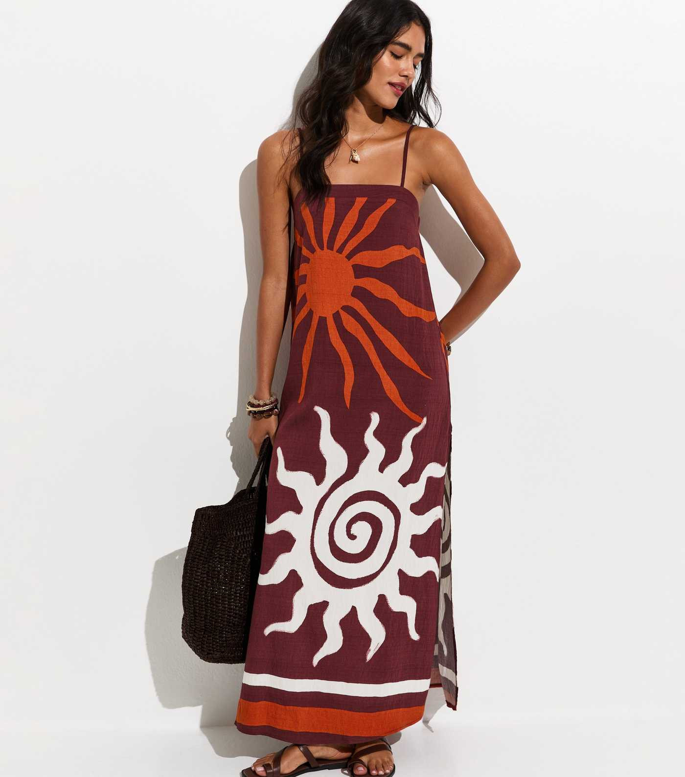 Brown Sun Maxi Dress | New Look | New Look (UK)