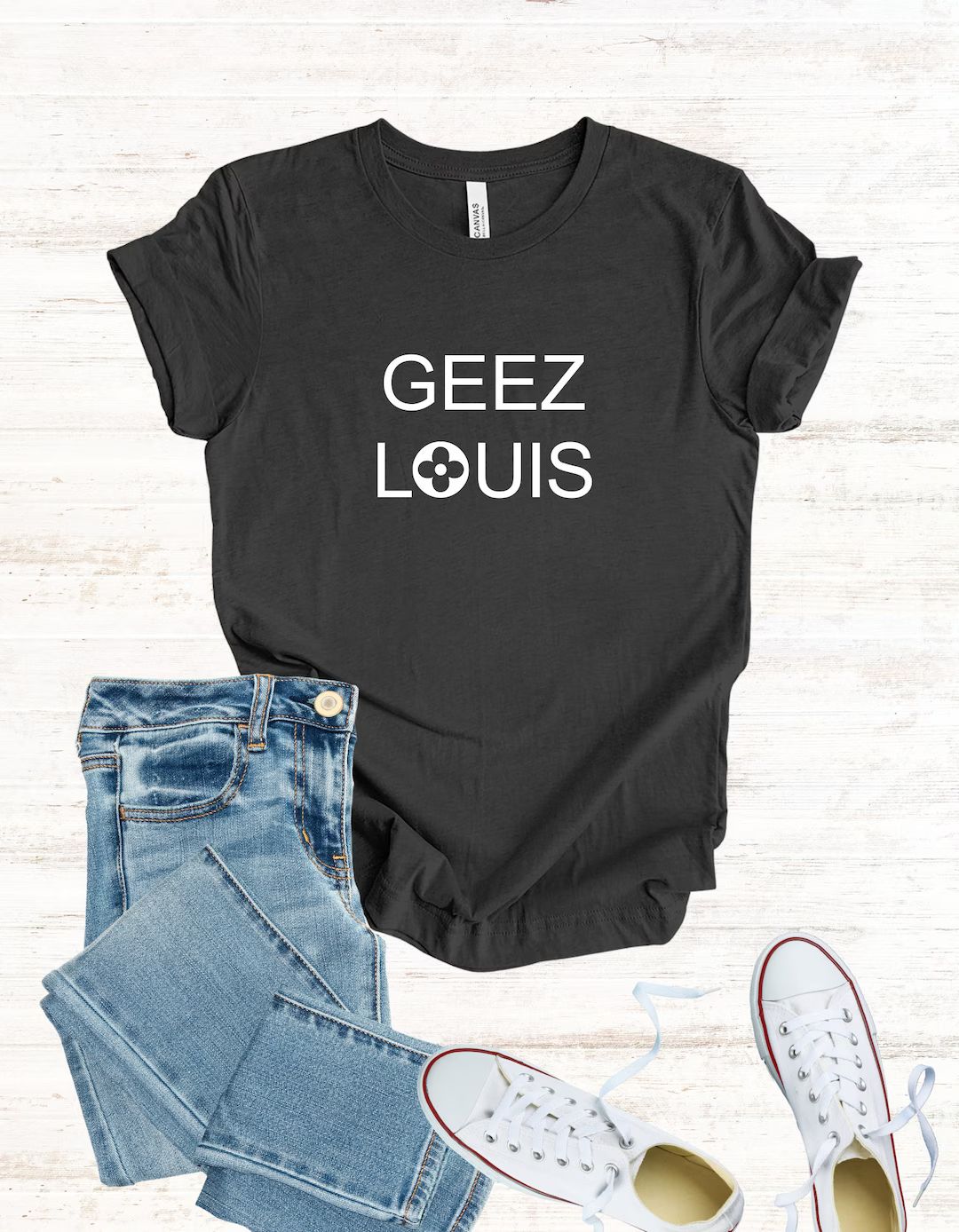 GEEZ LOUIS Tee LV Lover T-shirt Luxury Lover Casual - Etsy | Etsy (US)