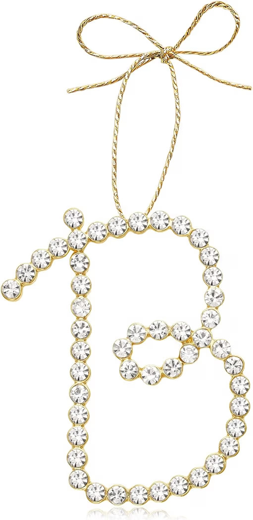 2025 Christmas Letter Ornaments, Initial B Ornaments for Xmas Tree,Hanging Christmas Ornament for... | Amazon (US)