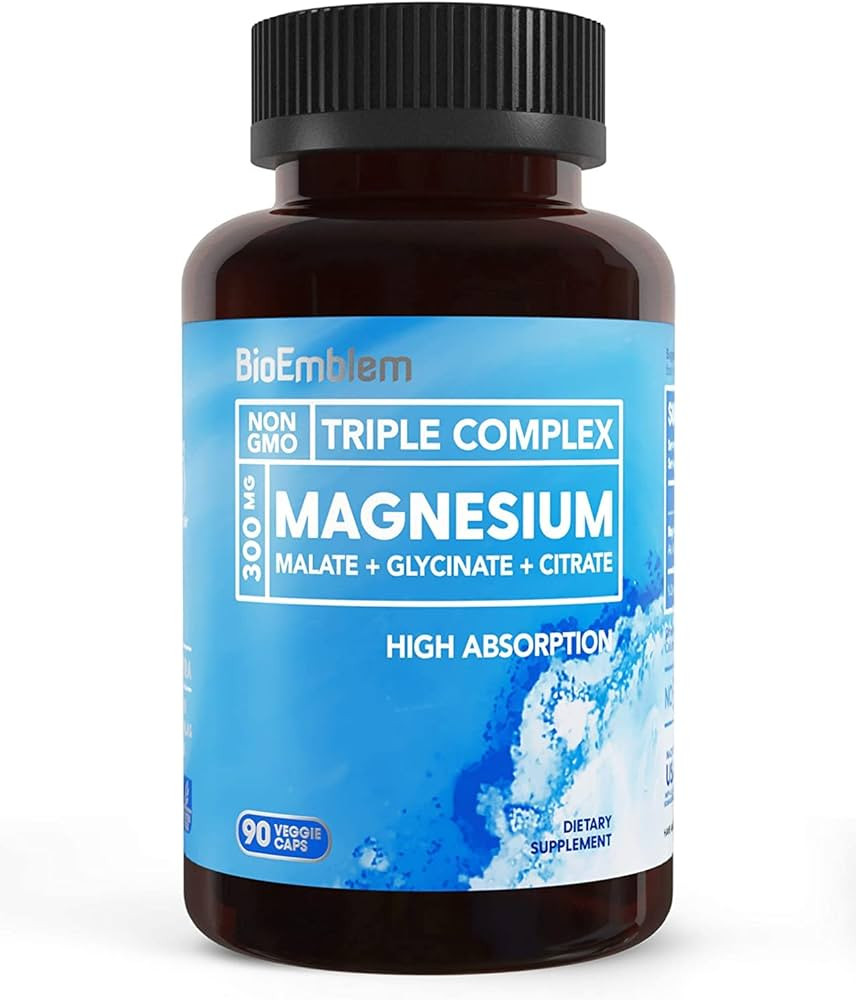 BioEmblem Triple Magnesium Complex | 300mg of Magnesium Glycinate, Malate, & Citrate for Muscles,... | Amazon (US)