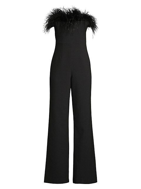 LIKELY Desi Feather-Trimmed Jumpsuit | Saks Fifth Avenue