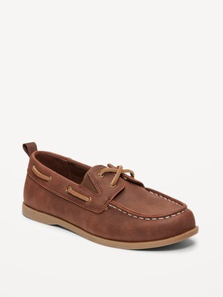Faux-Leather Boat Shoes for Boys | Old Navy (US)