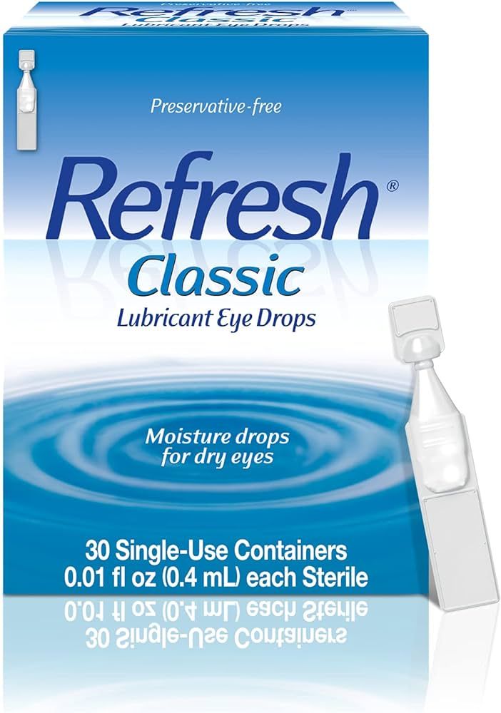 Refresh Classic Lubricant Eye Drops, Preservative-Free, 0.01 Fl Oz Single-Use Containers, 30 Coun... | Amazon (US)