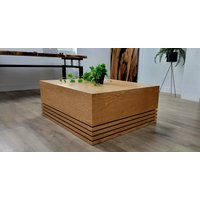 Handmade Oak Cube Coffee Table, Mid-Century Modern Accent Table | Etsy (US)