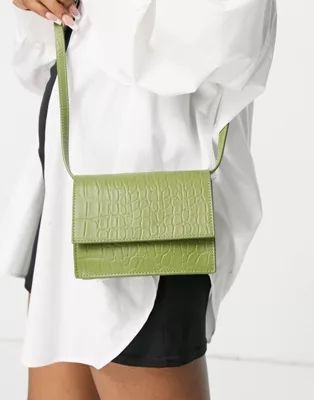 Whistles Suri mini cross body bag in green | ASOS (Global)