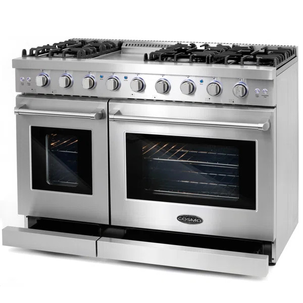 Fan-Assisted 48" 6.8 cu.ft. Freestanding Gas Range | Wayfair North America