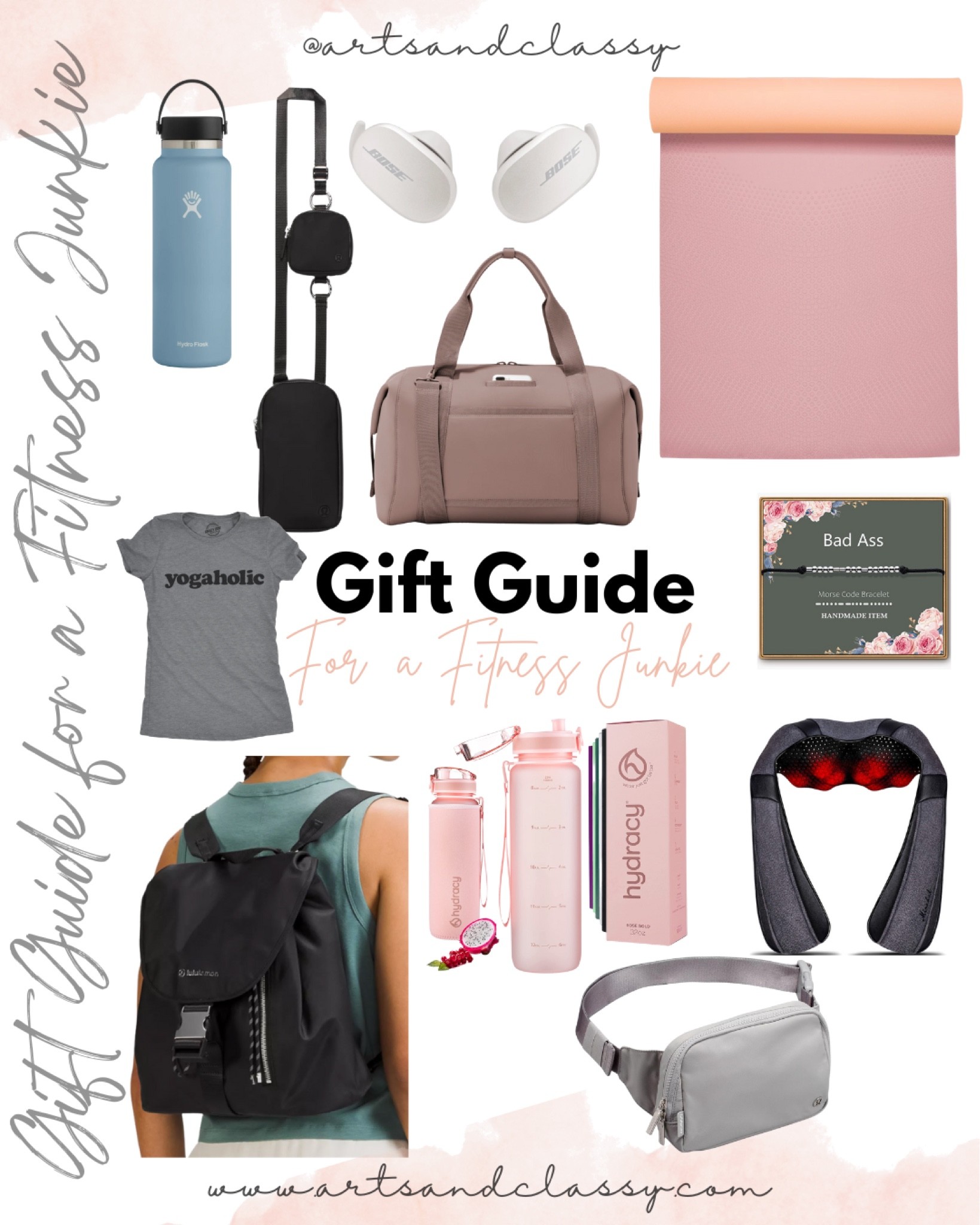 Gift guide for the fitness lover from finds on Amazon, Walmart, LuLuLemon etc!

Gift guide for her
Gift guide for fitness junkie
Fitness lover
Fitness enthusiast 
Gifts for someone who loves fitness
Amazon gift guide
Amazon gifts 
Backpack
Water bottles
Belt bag
Yoga mat
Yogi
Badass
Ear buds

#LTKSeasonal #LTKHoliday #LTKCyberweek