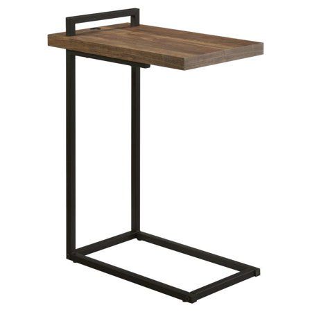 Solid Wood Frame End Table Built-In Outlets Built-in Outlets: Yes Top Material: Solid Wood | Walmart (US)