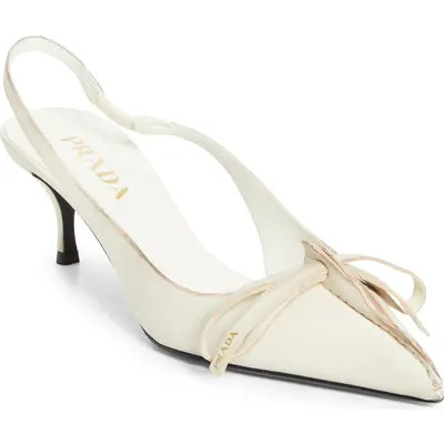 Prada Exposed Seam Slingback Pump in Talco at Nordstrom, Size 6.5Us | Nordstrom