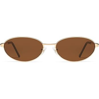 Retro Oval Sunglasses for Women Mens with Spring Hinge Sunnies AP3696 | Amazon (US)