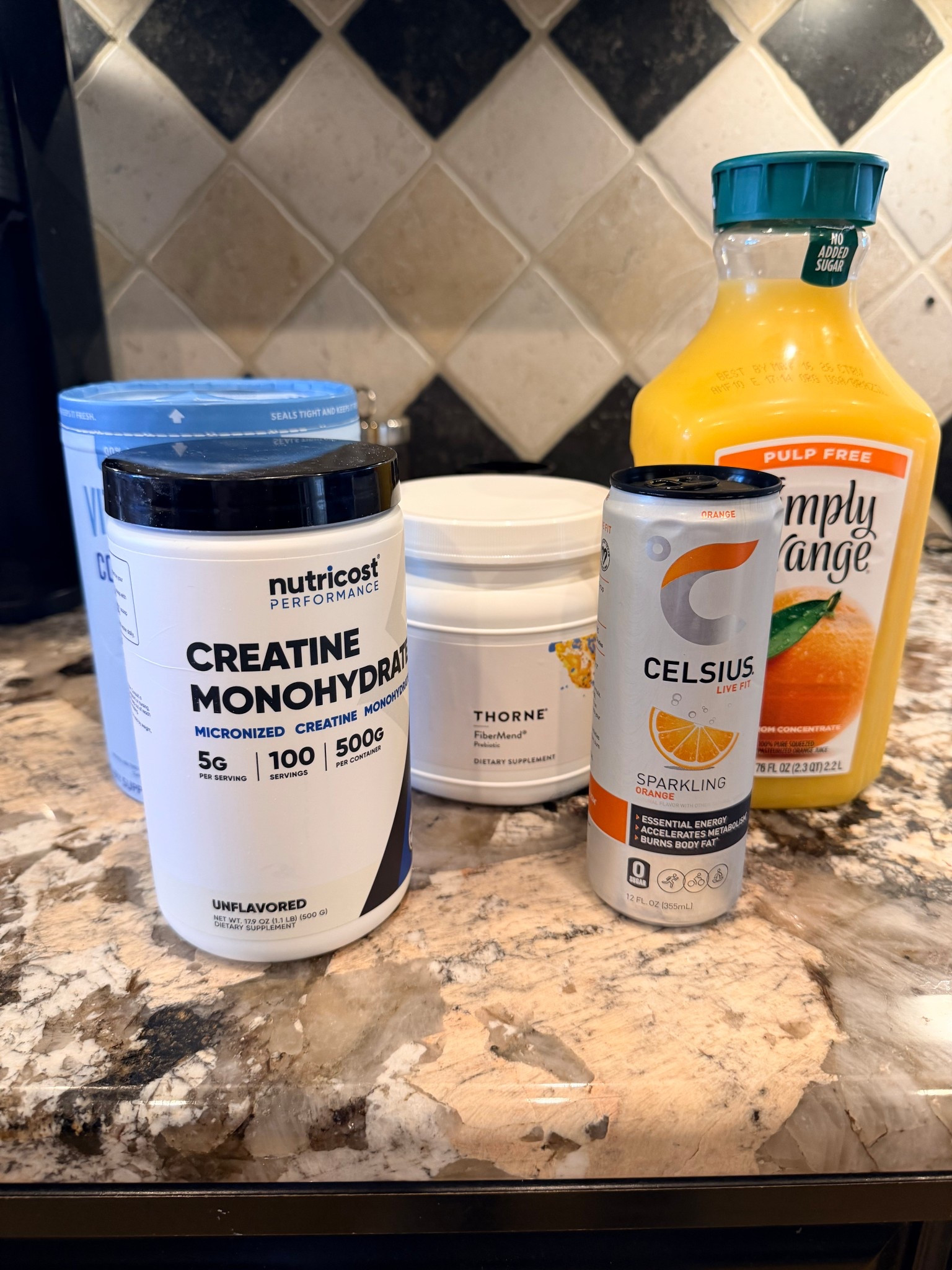 My morning cocktail. I somehow never acquired a taste for coffee. I mix these 3 powders into a cup of orange juice, then pour that into my Celsius. I know, I need to find a better energy drink, but it is what it is.

And let me tell you. The fiber powder—it has been life changing for me. Seriously. And without any bloat. Cannot recommend enough !

#LTKdayinmylife #LTKOver40 #LTKBeauty
