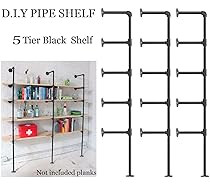 Industrial Retro Wall Mount Iron Pipe Shelf,DIY Open Bookshelf,Hung Bracket,Home Improvement Kitc... | Amazon (US)